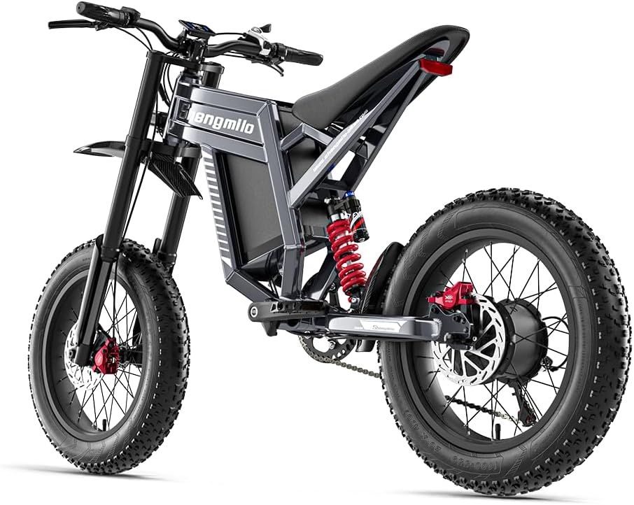 1800Wh Long Range Electric Bike with Fat Tyres, 60V 30Ah Removable Battery, Full Suspension & Hydraulic Brakes
