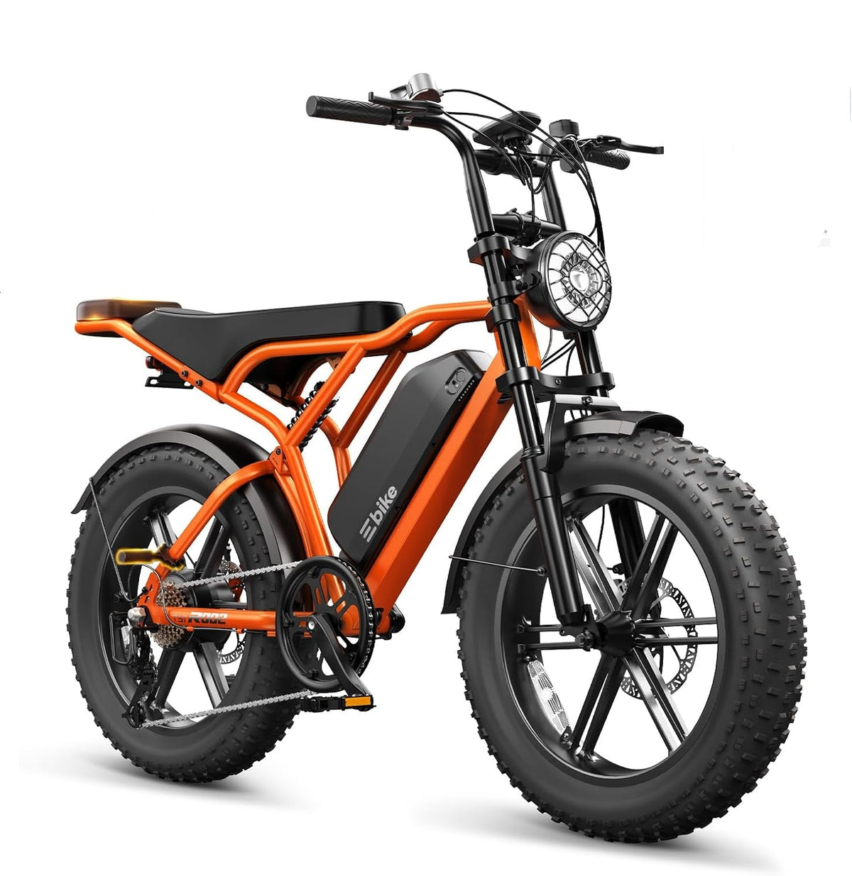 Long Range Fat Tyre E-Bike for Adults, 48V 15Ah Removable Battery, 1500W Peak Brushless Motor, Dual Suspension