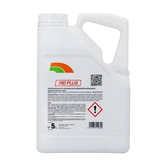 ROUNDUP® 360 Plus 5L - Désherbant Total Systémique Haute Efficacité