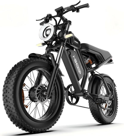 1800Wh Long Range Electric Bike with Fat Tyres, 60V 30Ah Removable Battery, Full Suspension & Hydraulic Brakes