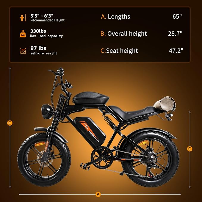 Electric Bike for Adults, 2500W Peak Motor, 48V 27AH Removable Battery