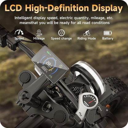 1800Wh Long Range Electric Bike with Fat Tyres, 60V 30Ah Removable Battery, Full Suspension & Hydraulic Brakes