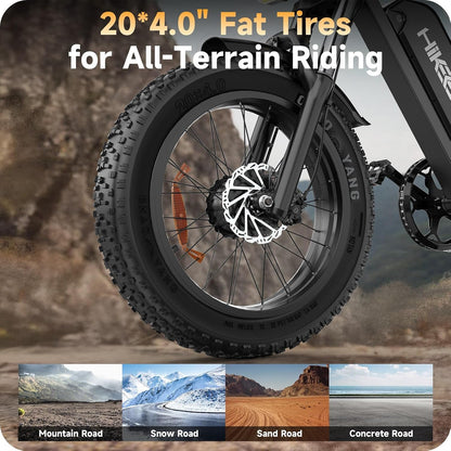 1800Wh Long Range Electric Bike with Fat Tyres, 60V 30Ah Removable Battery, Full Suspension & Hydraulic Brakes