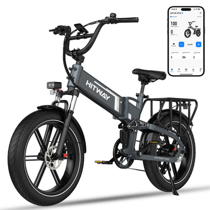 Foldable Electric Bike with 250W Motor, 48V Battery, Fat Tires, Dual Suspension